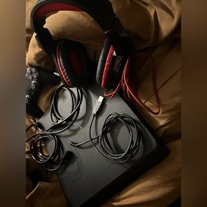 PlayStation 4 slim with headsets